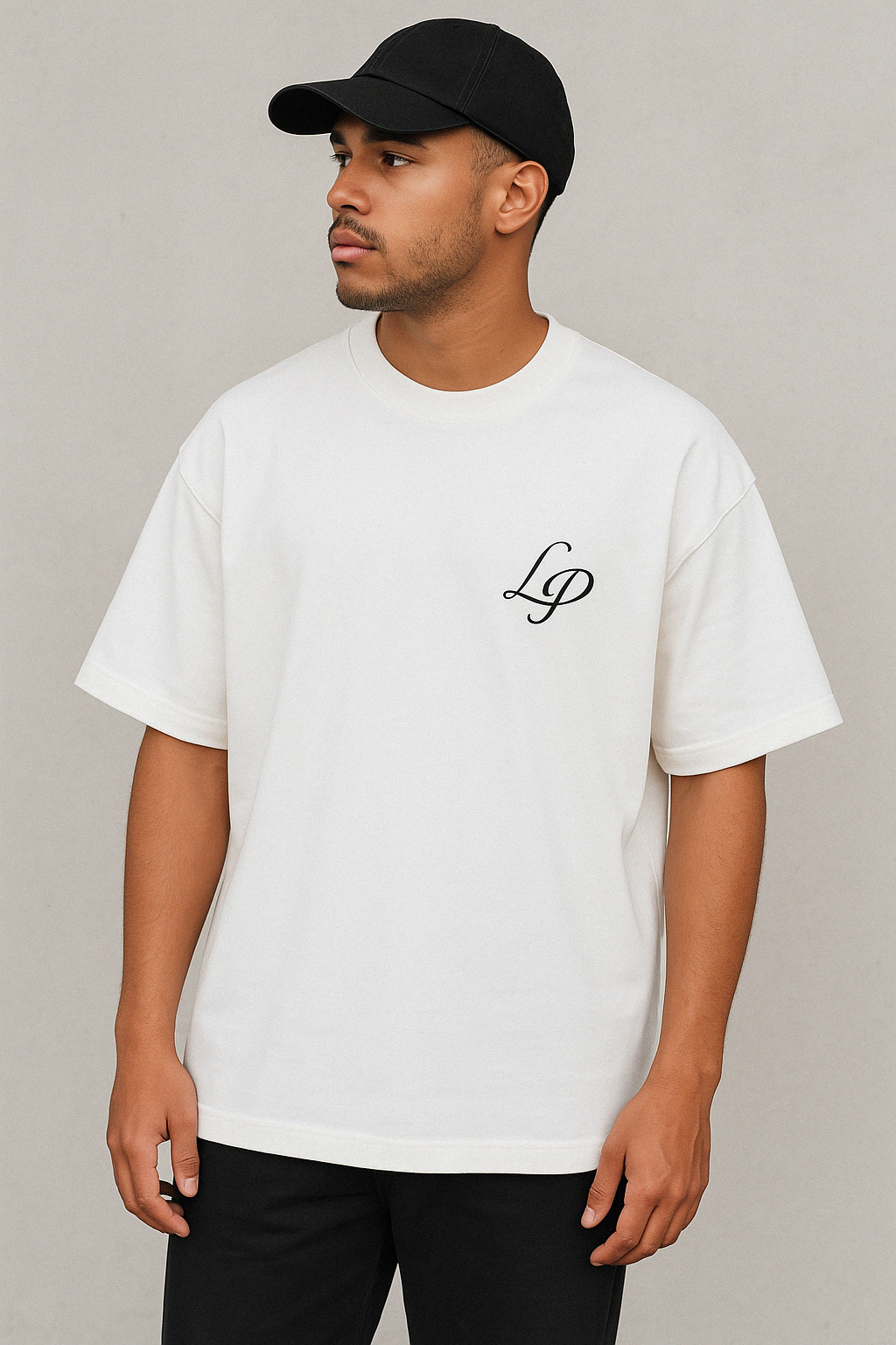 Oversized Tee “LP Signature” – Wit